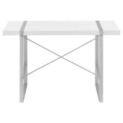 Monarch Computer desk - thick-panel desktop / inset metal legs - 48