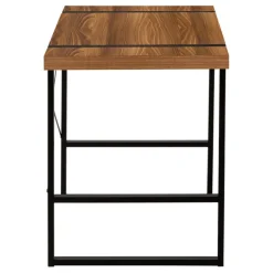 Monarch Computer desk - thick-panel desktop / inset metal legs - 48"l - wood-l - Walnut Clearance