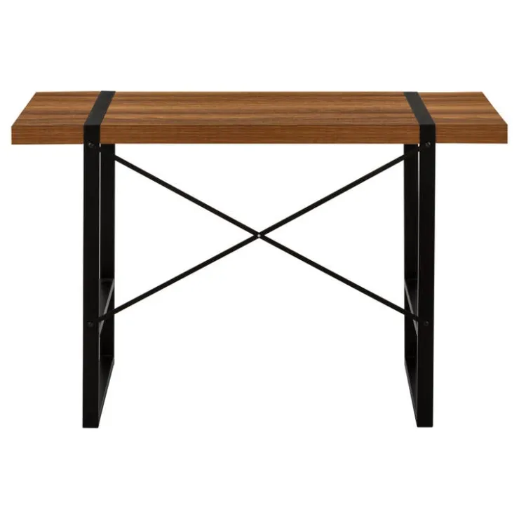 Monarch Computer desk - thick-panel desktop / inset metal legs - 48"l - wood-l - Walnut Clearance