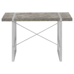 Monarch Computer desk - thick-panel desktop / inset metal legs - 48