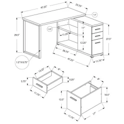 Monarch Computer desk - left or right facing corner - White Best