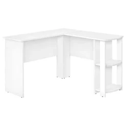 Monarch Computer desk - l-shaped corner / 2 shelves - White Sale