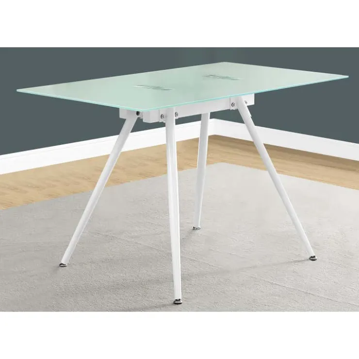 Monarch Computer desk - 28"x 48" / / 8mm tempered glass - White Discount