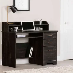 Meubles South Shore Computer Desk with Hutch - South Shore Black Sale