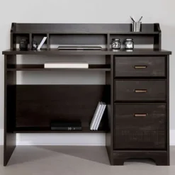 Meubles South Shore Computer Desk with Hutch - South Shore Black Sale