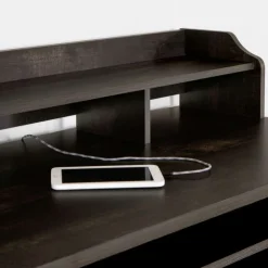 Meubles South Shore Computer Desk with Hutch - South Shore Black Sale