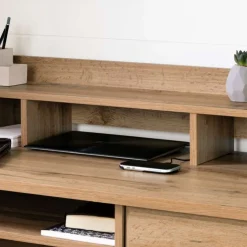 Meubles South Shore Computer Desk with Hutch - South Shore NORDIK OAK Clearance