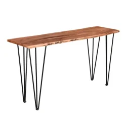 Console Table Natural Brown Hot