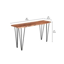 Console Table Natural Brown Hot