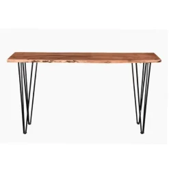 Console Table Natural Brown Hot