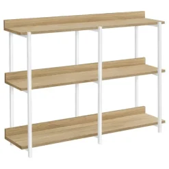 Monarch Console table - 3 tier / shelves / rectangular / metal legs - 48