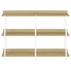 Monarch Console table - 3 tier / shelves / rectangular / metal legs - 48