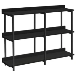 Monarch Console table - 3 tier / shelves / rectangular / metal legs - 48