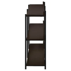 Monarch Console table - 3 tier / shelves / rectangular / metal legs - 48"l - - Espresso New