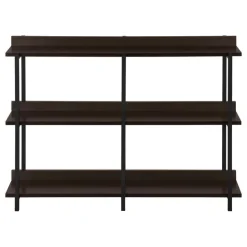 Monarch Console table - 3 tier / shelves / rectangular / metal legs - 48