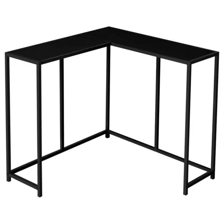 Monarch Console table - l-shaped / corner / metal frame - 36"l - - Black Outlet
