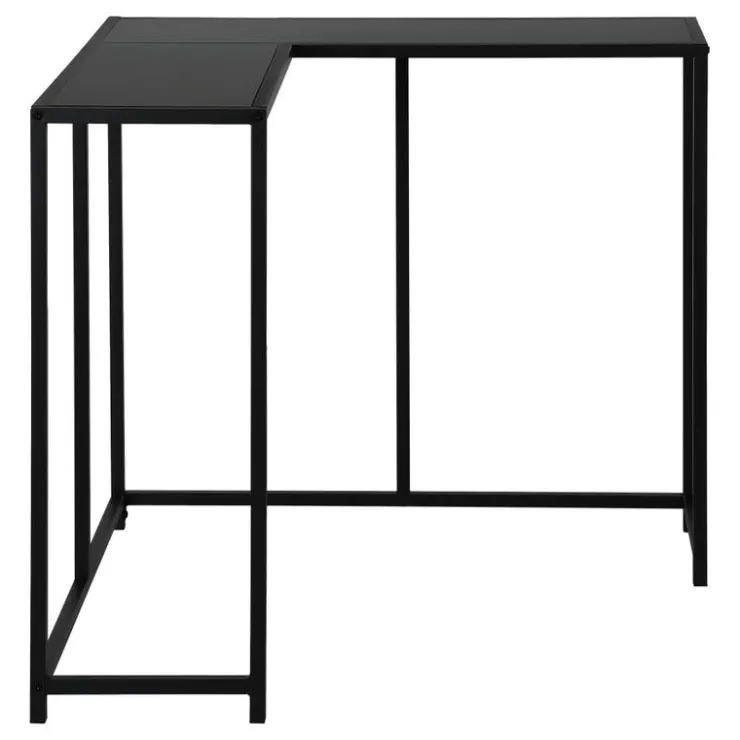 Monarch Console table - l-shaped / corner / metal frame - 36"l - - Black Outlet