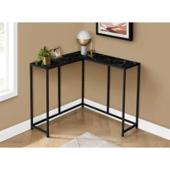 Monarch Console table - l-shaped / corner / metal frame - 36