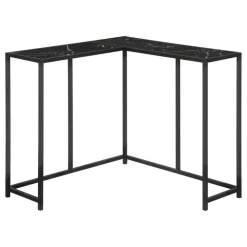Monarch Console table - l-shaped / corner / metal frame - 36