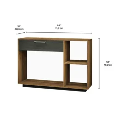 MEQ Console Table - Slate and Walnut SLATE/WALNUT Outlet