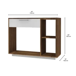 MEQ Console Table - White and Walnut White/Walnut Sale