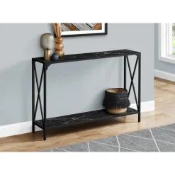 Monarch Console table - x-shaped sides / 1 shelf / rectangular - 48