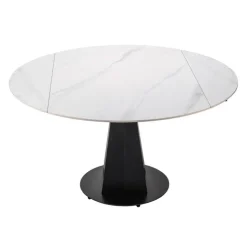 Convertible & Extendable Round Dining Table with Pedestal - 53