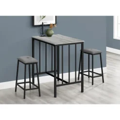 Monarch Counter height table with 2 stools Grey New