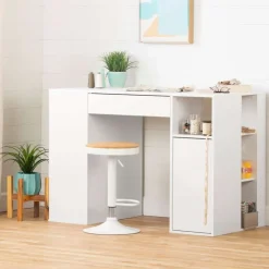 Meubles South Shore Counter-Height Craft Table With Storage - South Shore PURE WHITE Sale