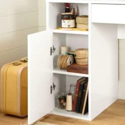 Meubles South Shore Craft Table With Hutch - South Shore Pure White Hot