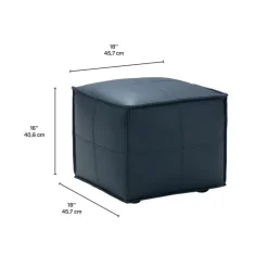 Cube Pouf - Blue INDIGO Best