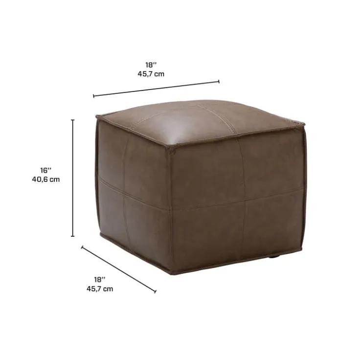 Cube Pouf - BROWN Sale
