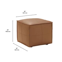 Cube Pouf - TAN New