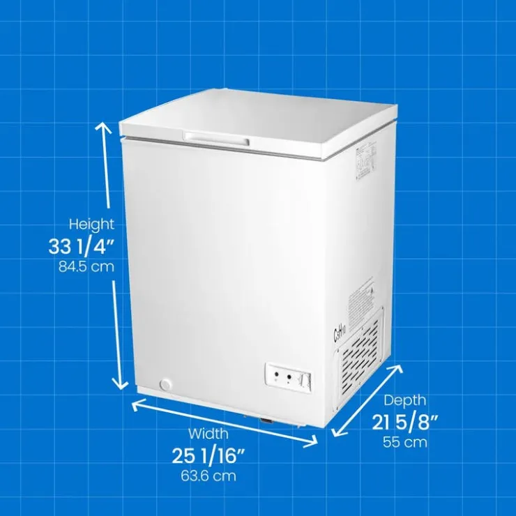 Danby 5 Cu Ft Freezer , Honrizontal, 25" - DCF050A5WDB White