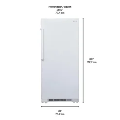 Danby 16,7 Cu Ft Freezer , Vertical, 30" - DUF167A5WDD White New