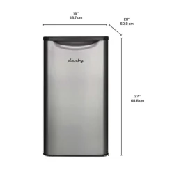 Danby 3,3 Cu Ft Refrigerator Compact - DAR033A6BSLD Stainless