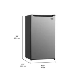 Danby 3,3 Cu Ft Refrigerator Compact - DCR033B2SLM Stainless Clearance
