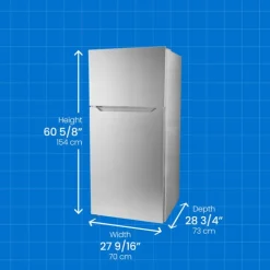 Danby 28 in 14,2 Cu ft Refrigerator Top Freezer - DFF142E1SSDB Stainless Clearance