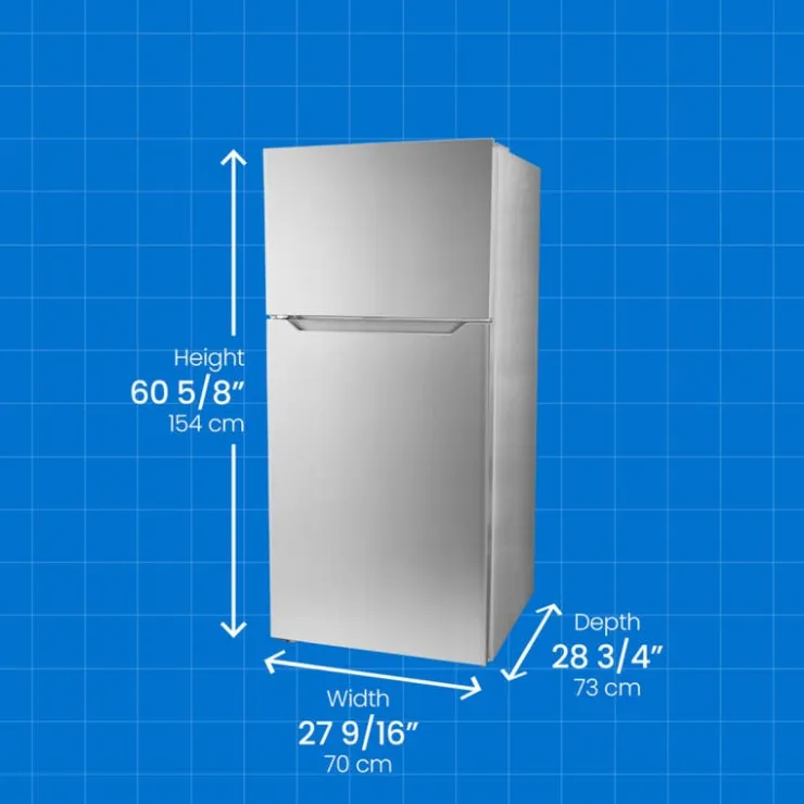 Danby 28 in 14,2 Cu ft Refrigerator Top Freezer - DFF142E1SSDB Stainless Clearance