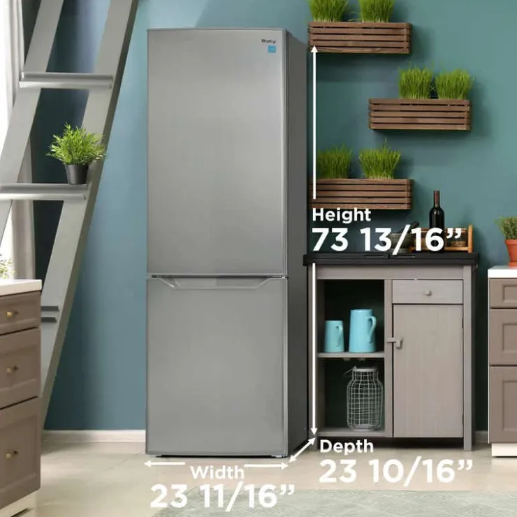Danby 25 In 10 Cu Ft Refrigerator Bottom Freezer - DBMF100B1SLDB Stainless Clearance