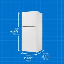 Danby 28 in 14,2 Cu ft Refrigerator Top Freezer - DFF142E1WDB White Hot