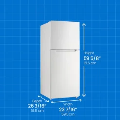 Danby 24 in 10,1 Cu ft Refrigerator Top Freezer - DFF101B1WDB White Hot