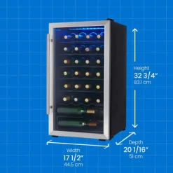 Danby Wine Cooler 18" - DWC310BLSDD Stainless Hot