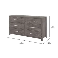 MEQ 6-Dawer Chest - Grey COUNTRY GREY Clearance