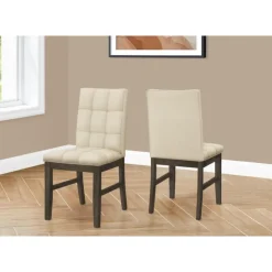 Monarch Dining chair - 2pcs / 37"h grey / fabric seat - Cream Hot