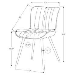 Monarch Dining chairs (set of 2) - Grey Outlet