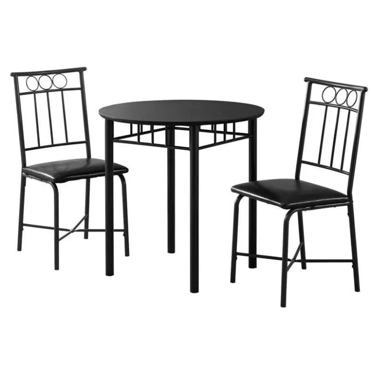 Monarch Dining set - 3pcs set / metal and top - Black Hot