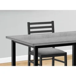 Monarch Dining set - 5pcs set / top / black metal Grey Hot