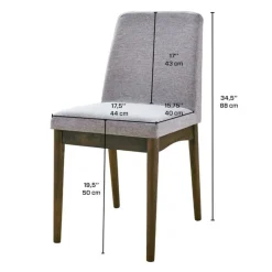 Dining side chair (2 per box) Brown Clearance