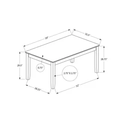 Monarch Dining Table 60" - Brown Best